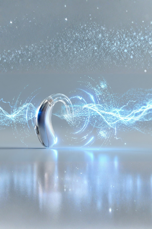 Modern hearing aid with sound waves